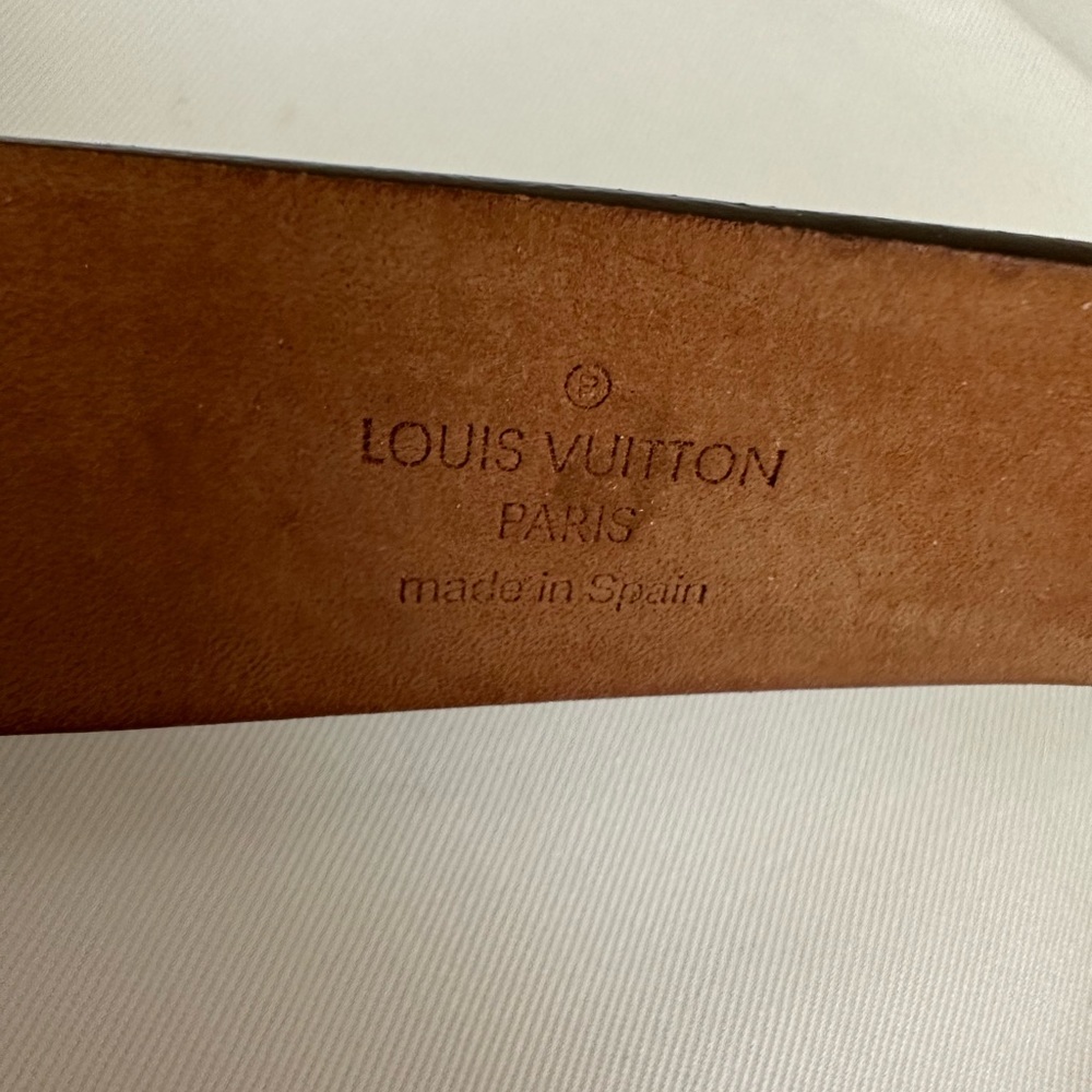 Pre-owned authentic Louis Vuitton Damier belt - Picture 5 of 11